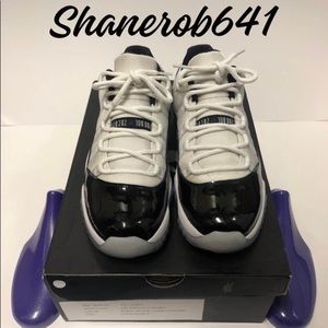 Nike Air Jordan Concord 11 Nike Low Top Black White Sample Sneaker W Orig box